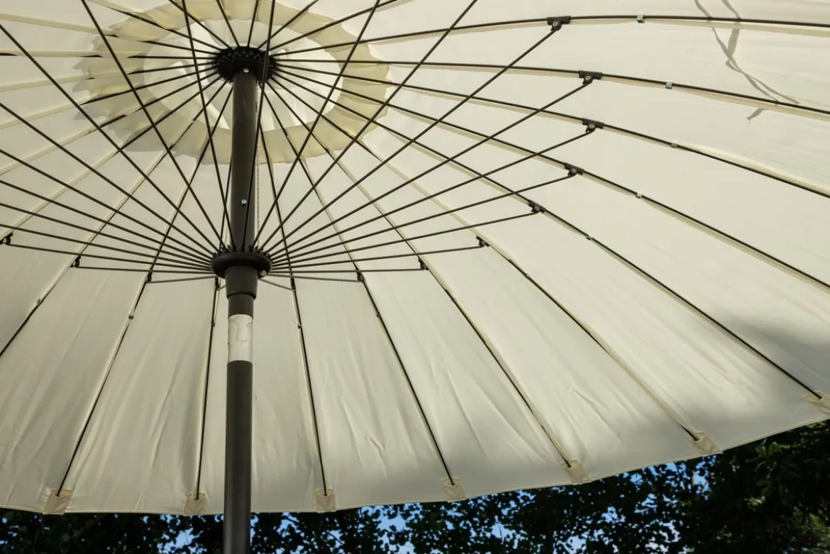 Garten Sonnenschirm Palma – Ø270 cm verfügbar in Weiß, Schwarz, Grau und Blau
