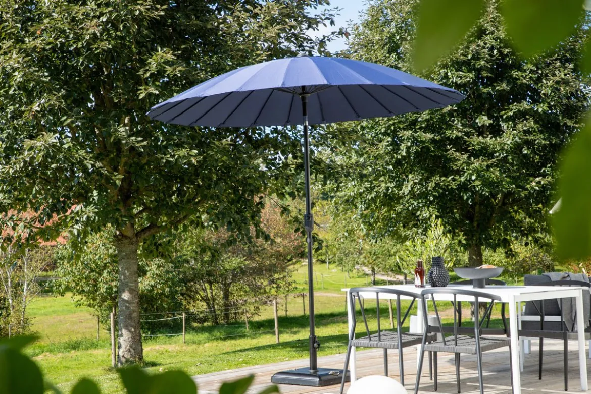 Garten Sonnenschirm Palma – Ø270 cm verfügbar in Weiß, Schwarz, Grau und Blau