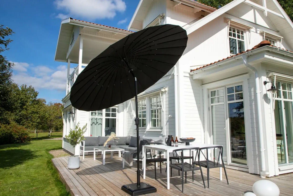 Garten Sonnenschirm Palma – Ø270 cm verfügbar in Weiß, Schwarz, Grau und Blau
