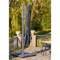 Garten Sonnenschirm Solvien – in schwarzer quadratischer Form