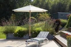 Garten Sonnenschirm Valenza – Ø250 cm in Schwarz oder Weiß