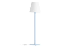 Garten Stehlampe „Belano“ – mit hellblauem Stahlgestell