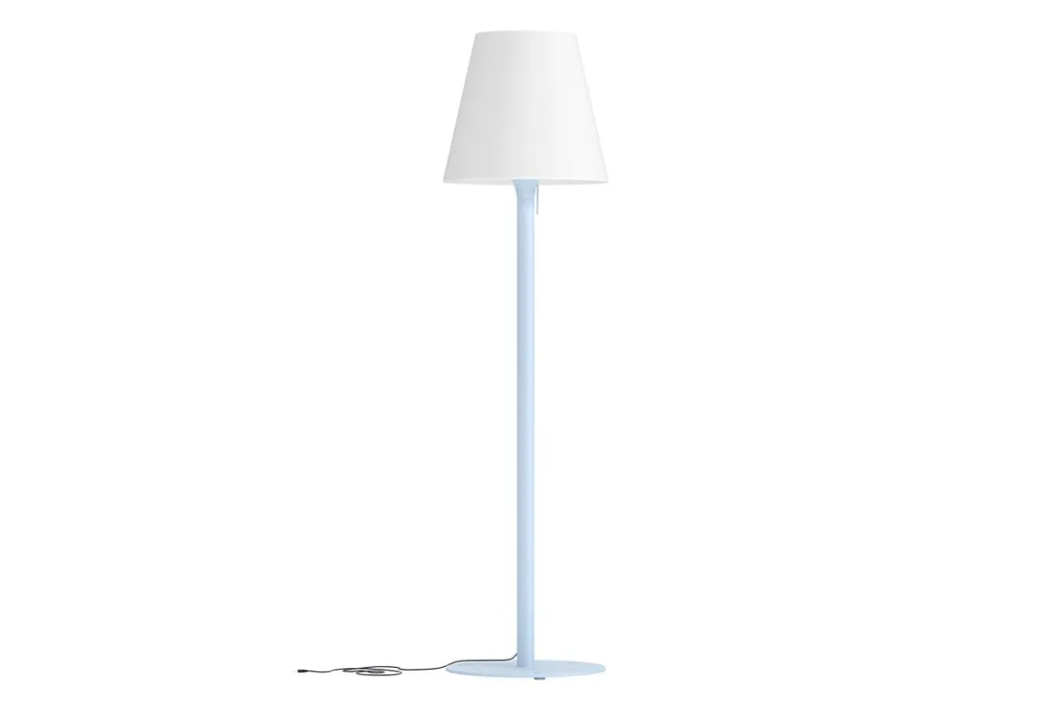 Garten Stehlampe „Belano“ – mit hellblauem Stahlgestell