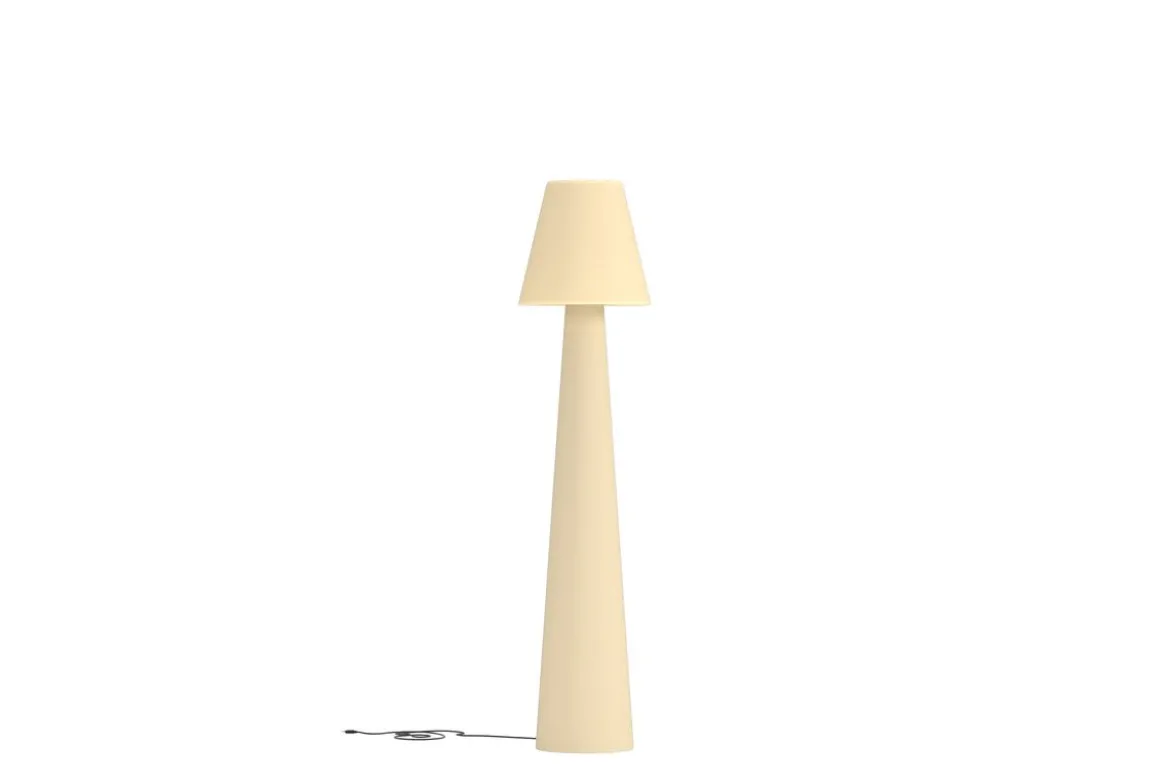 Garten Stehlampe „Kavira“ – hohes, konisches Design in Beige