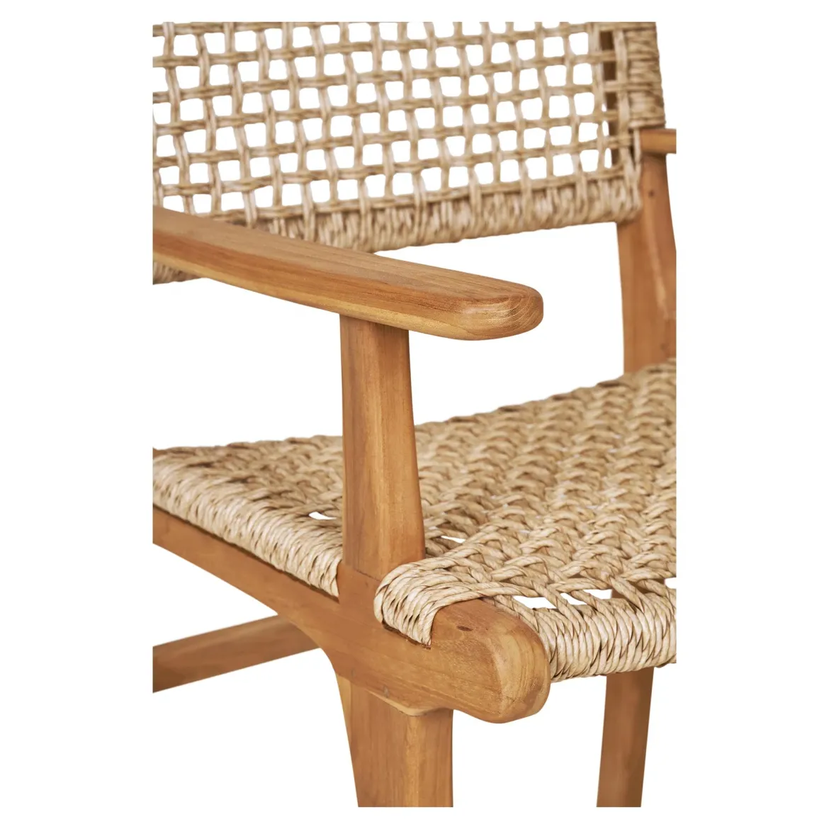 Gartenstuhl Capri mit Armlehne aus Teakholz
