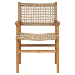 Gartenstuhl Capri mit Armlehne aus Teakholz
