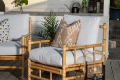 Gartenstuhl Conny - aus Rattan in Naturoptik inkl. Kissen