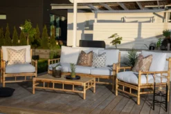 Gartenstuhl Conny - aus Rattan in Naturoptik inkl. Kissen