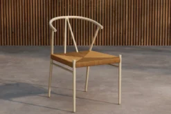 Gartenstuhl Cortina - Stahlgestell mit Rattan-Sitzfläche