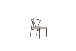 Gartenstuhl Cortina - Stahlgestell mit Rattan-Sitzfläche