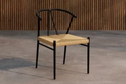 Gartenstuhl Cortina - Stahlgestell mit Rattan-Sitzfläche