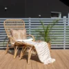 Gartenstuhl Elena - aus Rattan in Holzoptik