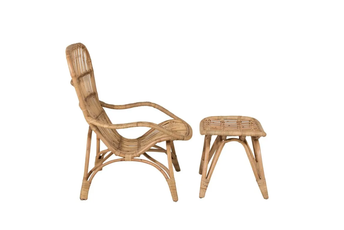 Gartenstuhl Elena - aus Rattan in Holzoptik