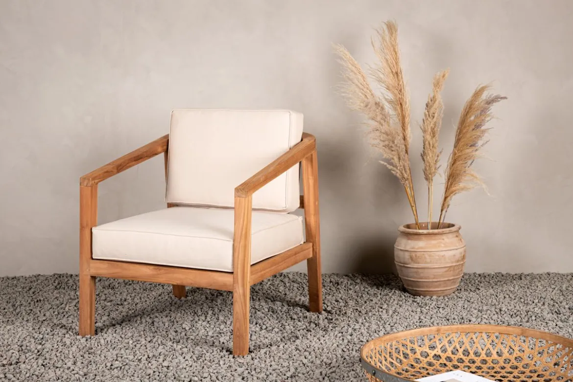 Garten Stuhlkissen Africa - aus Polyester in Beige
