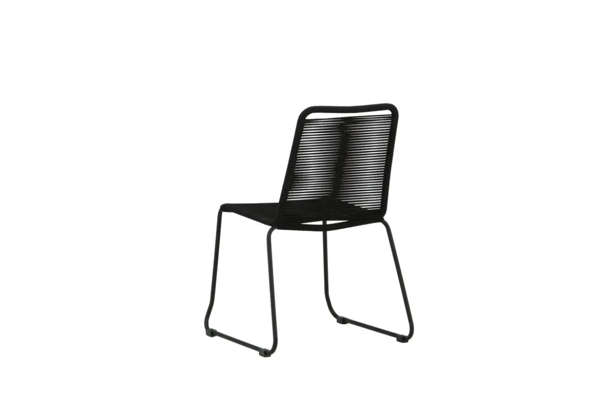 Gartenstuhl Mirava - in Schwarz mit Polyesterseil