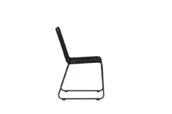 Gartenstuhl Mirava - in Schwarz mit Polyesterseil