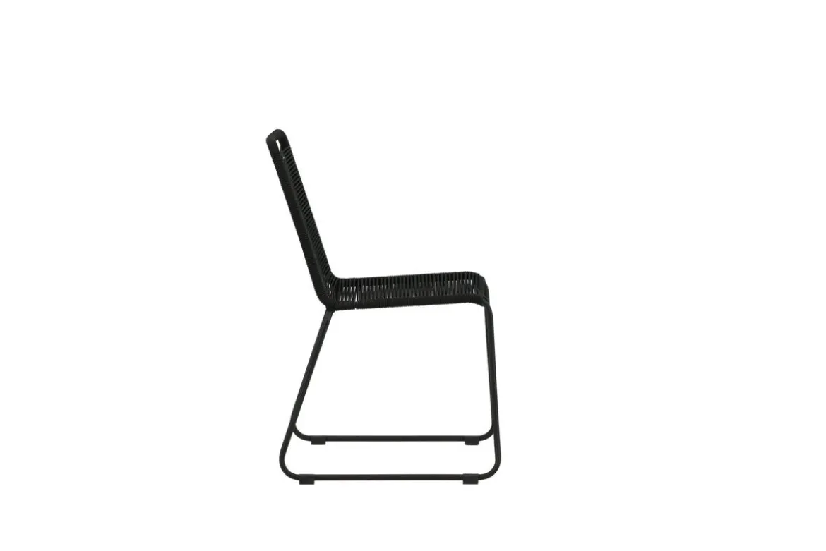 Gartenstuhl Mirava - in Schwarz mit Polyesterseil