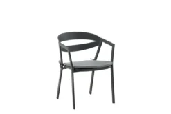 Gartenstuhl Sylt - aus Aluminium in Schwarz