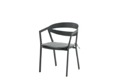 Gartenstuhl Sylt - aus Aluminium in Schwarz