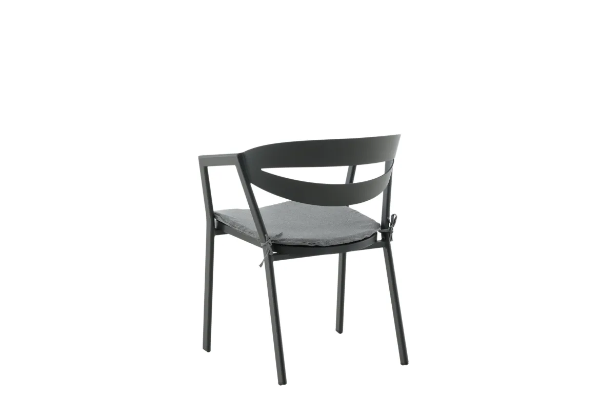 Gartenstuhl Sylt - aus Aluminium in Schwarz