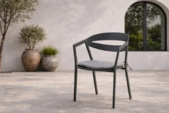Gartenstuhl Sylt - aus Aluminium in Schwarz