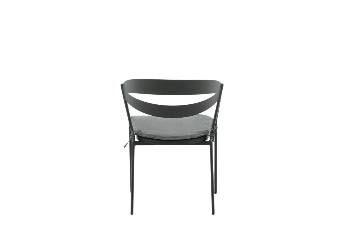 Gartenstuhl Sylt - aus Aluminium in Schwarz