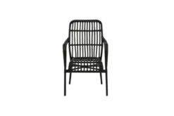 Gartenstuhl Tivaro - aus Rattan in Schwarz