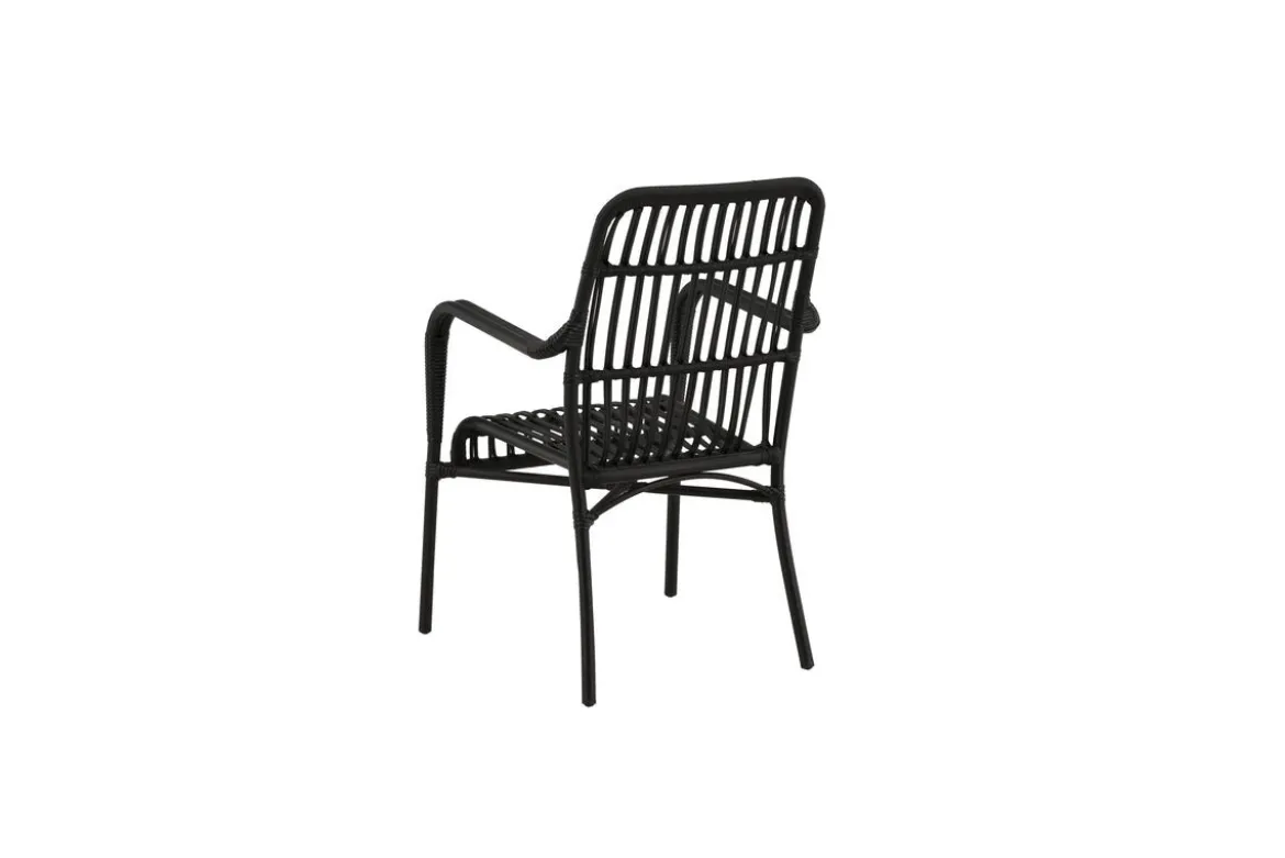 Gartenstuhl Tivaro - aus Rattan in Schwarz