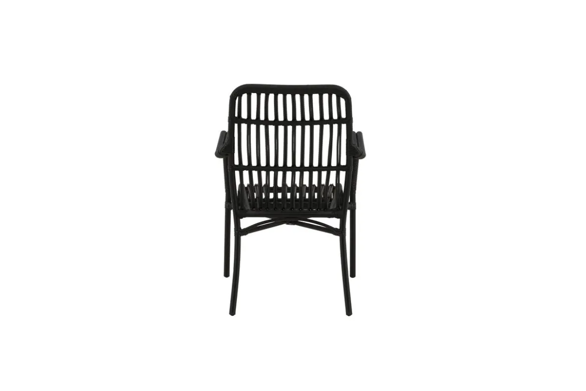 Gartenstuhl Tivaro - aus Rattan in Schwarz