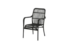 Gartenstuhl Tivaro - aus Rattan in Schwarz