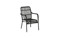 Gartenstuhl Tivaro - aus Rattan in Schwarz