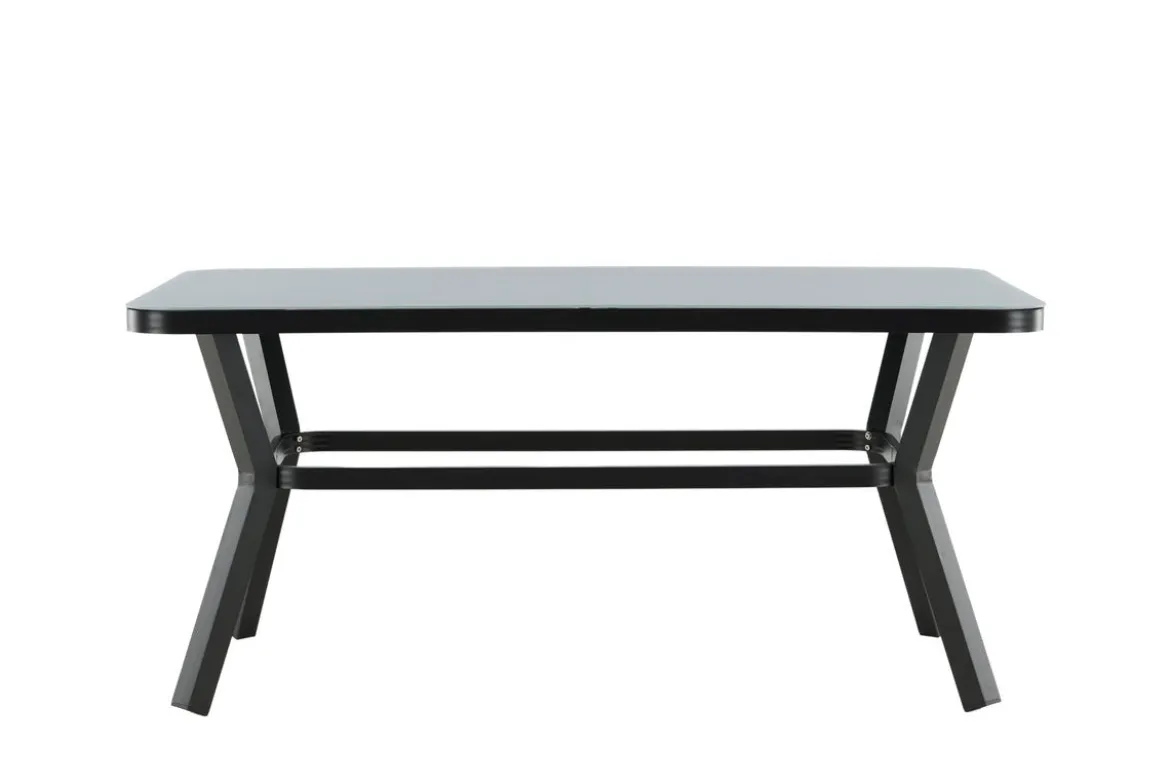 Gartentisch Amaré - Matte Glasplatte auf Aluminiumgestell
