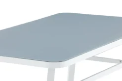 Gartentisch Amaré - Matte Glasplatte auf Aluminiumgestell