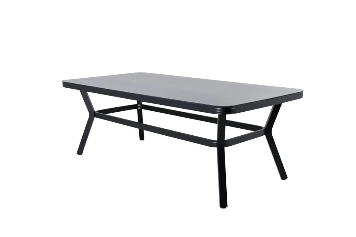 Gartentisch Amaré - Matte Glasplatte auf Aluminiumgestell