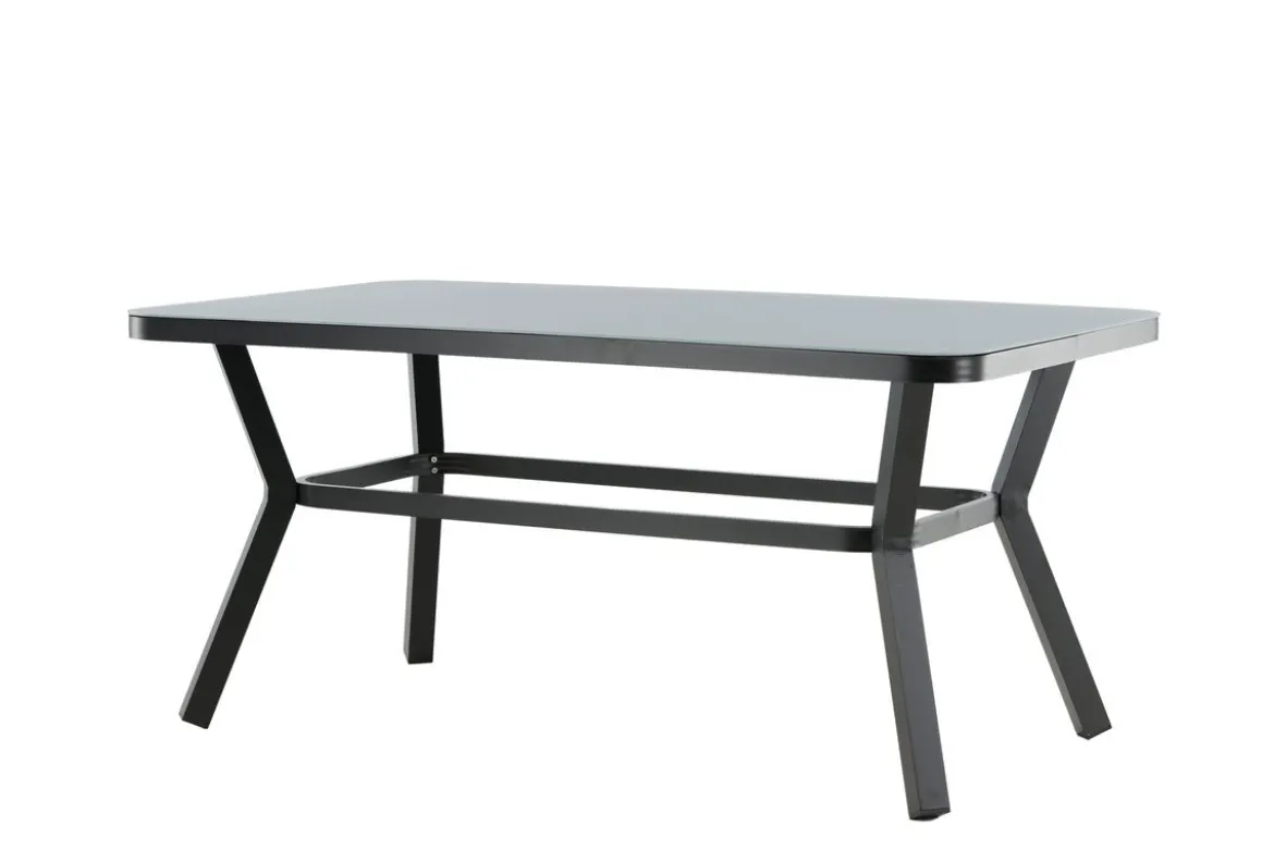 Gartentisch Amaré - Matte Glasplatte auf Aluminiumgestell