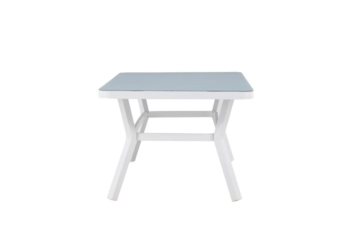 Gartentisch Amaré - Matte Glasplatte auf Aluminiumgestell