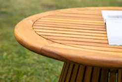 Gartentisch Hewa - Runder Beistelltisch aus Akazienholz