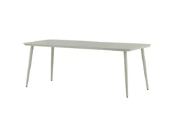Gartentisch Imani - rechteckiger, beiger Esstisch aus Aluminium