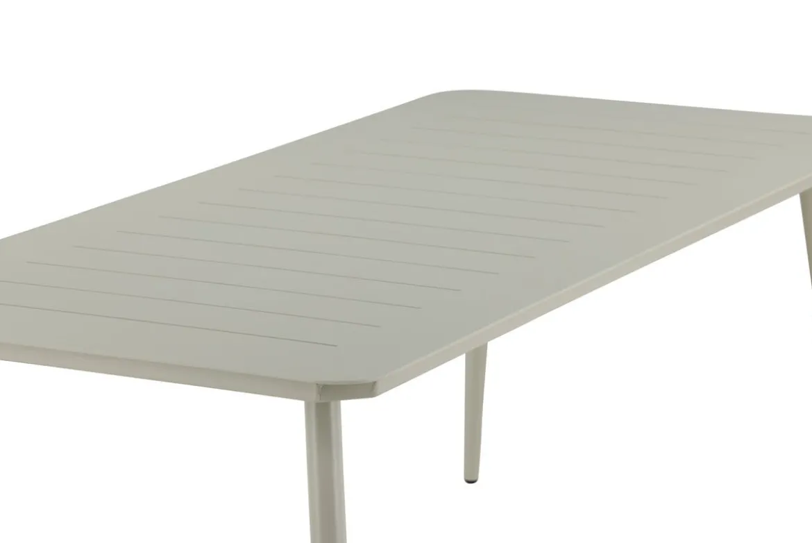 Gartentisch Imani - rechteckiger, beiger Esstisch aus Aluminium