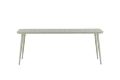 Gartentisch Imani - rechteckiger, beiger Esstisch aus Aluminium