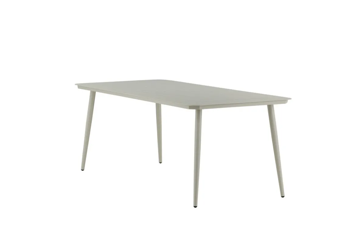 Gartentisch Imani - rechteckiger, beiger Esstisch aus Aluminium