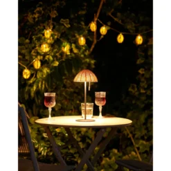 Garten Tischlampe „Kaldien“ – wetterfest für Balkon & Outdoor-Bereich