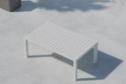 Gartentisch Lior - Rechteckiger Esstisch aus Aluminium in 2 Farben