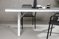 Gartentisch Lumari - rechteckiger weiß-grauer Esstisch