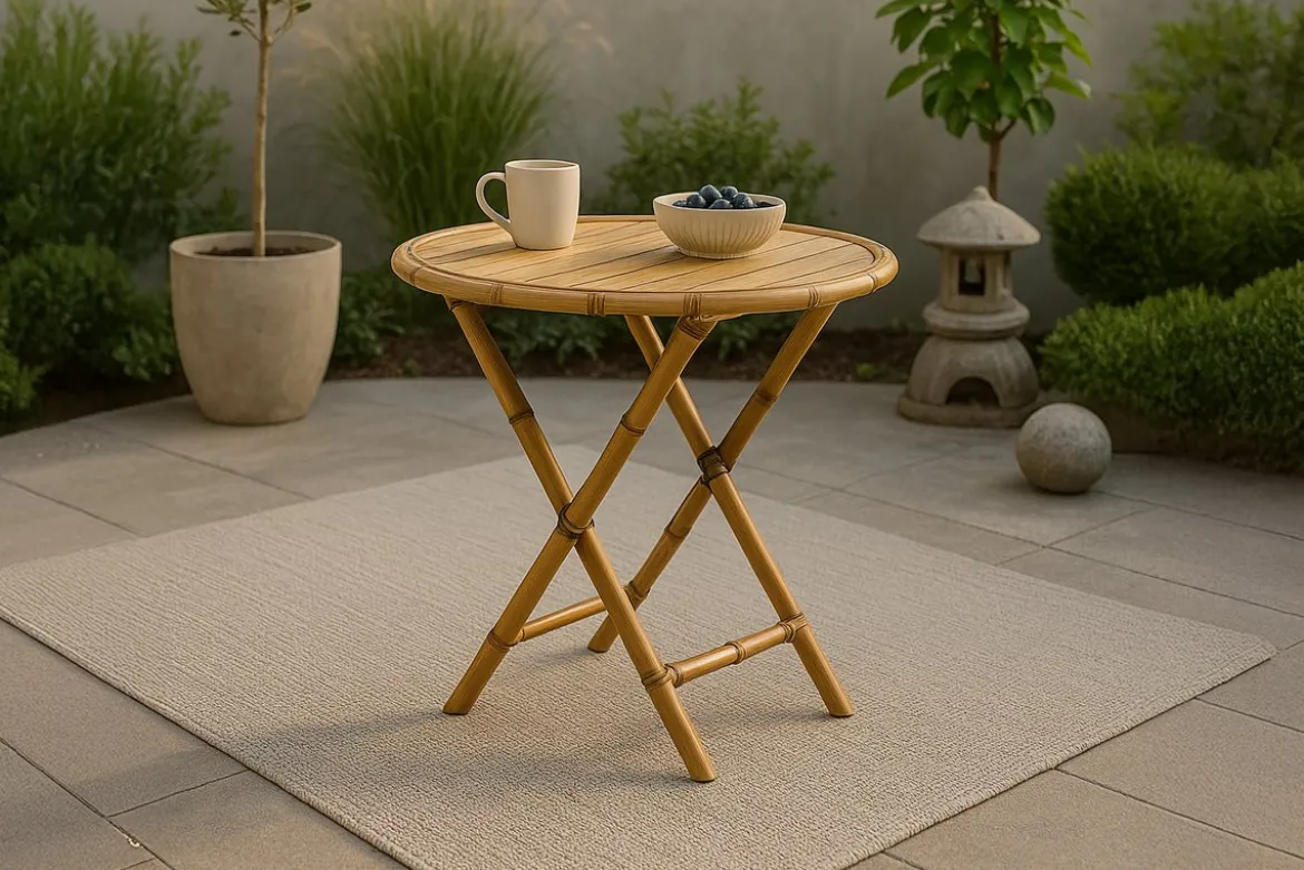 Gartentisch Manori - ein Cafétisch aus Bambus
