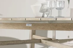Gartentisch Tovaro - Runder Gartentisch in weiß aus Akazie