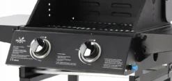 Gasgrill BarbecuePro – 2-Brenner Grillwagen mit Thermometer & klappbaren Seitentischen