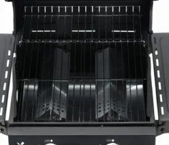 Gasgrill BarbecuePro – 2-Brenner Grillwagen mit Thermometer & klappbaren Seitentischen