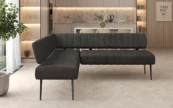 Gepolsterte Essbank Montero aus robustem Stoff mit Metallbeinen