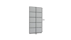 Gepolstertes Wandpaneel - Set Samt 100x200 cm